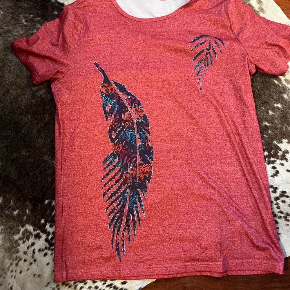 Red Feather Print